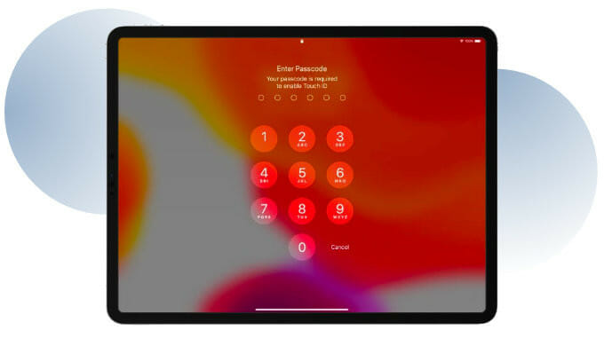 iPad requesting a 6-digit passcode