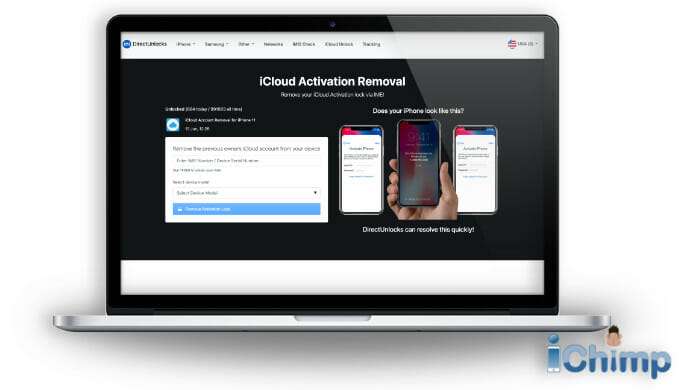 directunclocks iCloud Activation removal